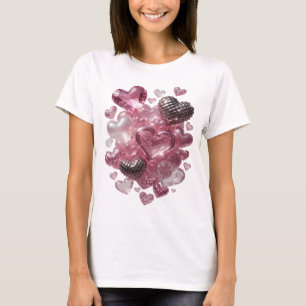 Camiseta Crisp Silver HEARTS AND DIAMONDS Slogan