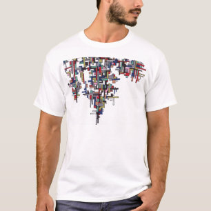 Camiseta Cristal cibernético del fractal del extracto del