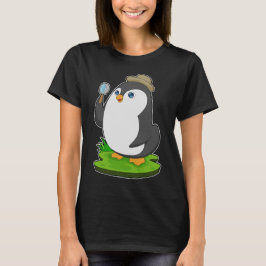 Camiseta Cristal de aumento del detective pingüino