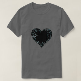 Camiseta Cristal del corazón roto destrozado