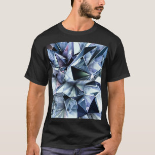 Camiseta Cristal del triángulo tecnológico: fondo 3D