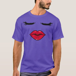 Camiseta Cristal esteticista eyelash lápiz labial rojo