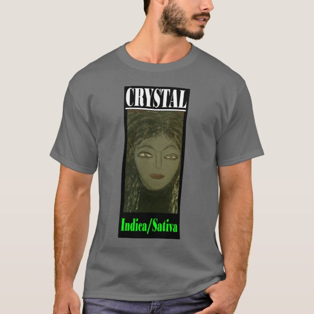 CAMISETA CRISTAL INDICA SATIVA (Anverso)