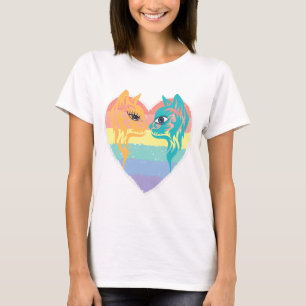 Camiseta Cristales arcoiris, sirviente personal de gato