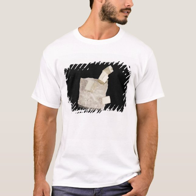Camiseta Cristales de la pirita en pizarra (Anverso)
