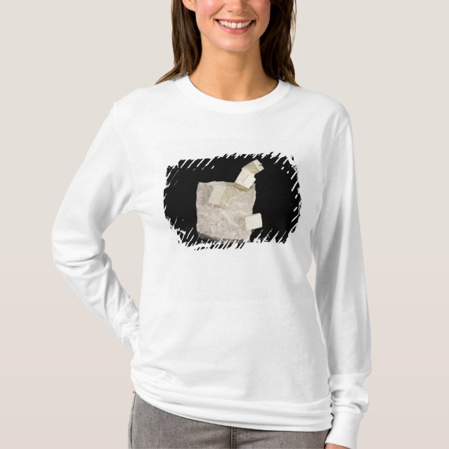 Camiseta Cristales de la pirita en pizarra (Anverso)