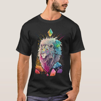 Camiseta Cristales Esotéricos de León Ilustración Adorable