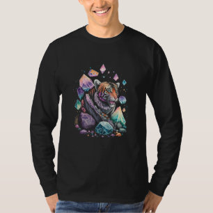 Camiseta Cristales Esotéricos de Tigre Ilustración Adorable