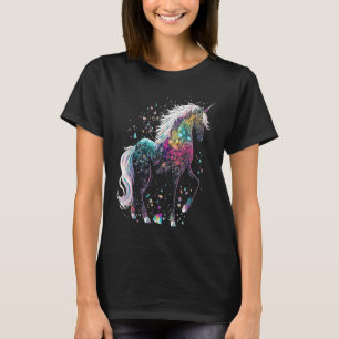 Camiseta Cristales Esotéricos de Unicornio Ilustración Ador