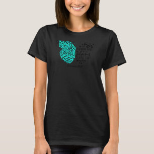 Camiseta Cristia de la Impresión de la Mariposa Turquesa
