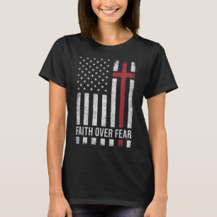 Camiseta Cristian Usa Bandera Americana Cristo Fe Sobre F