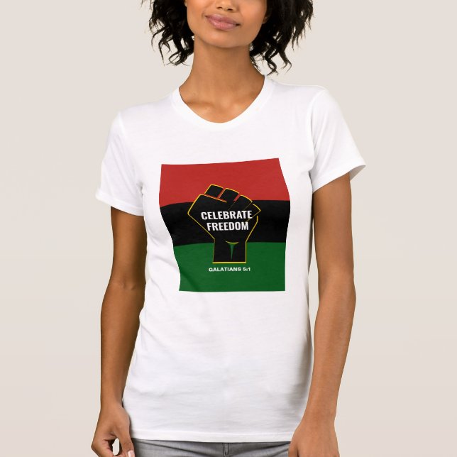 Camiseta cristiana africana 10° de la LIBERTAD (Anverso)