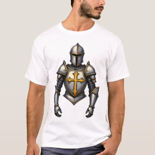 Camiseta cristiana con grabado vintage de la armad