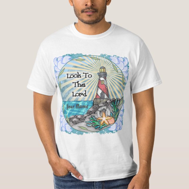 Camiseta cristiana de faro (Anverso)
