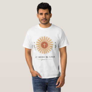 Camiseta cristiana de hombre 'Haya luz'