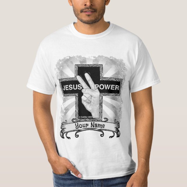 Camiseta cristiana de Jesus Power (Anverso)