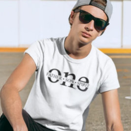 Camiseta cristiana de los hombres - Padre, hijo, E