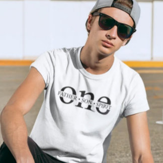 Camiseta cristiana de los hombres - Padre, hijo, E