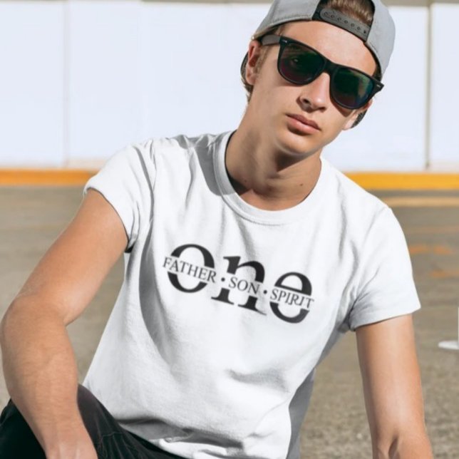 Camiseta cristiana de los hombres - Padre, hijo, E (Subido por el creador)