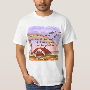 Camiseta cristiana del faro de oro