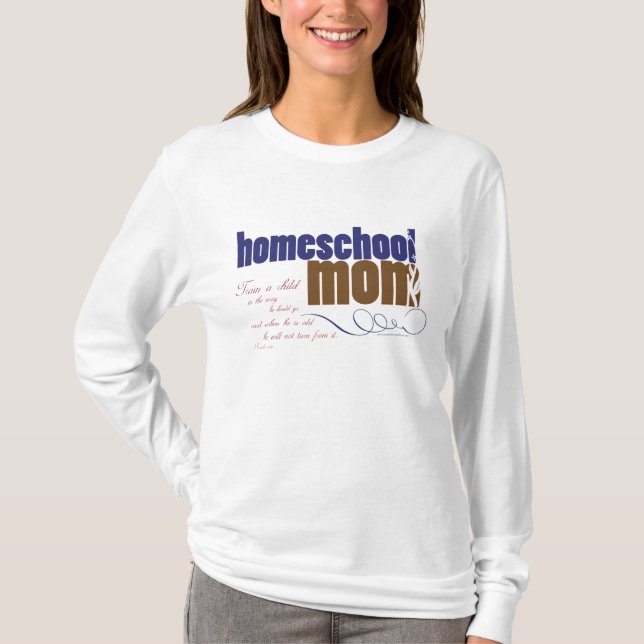 Camiseta cristiana del homeschool - mamá de (Anverso)