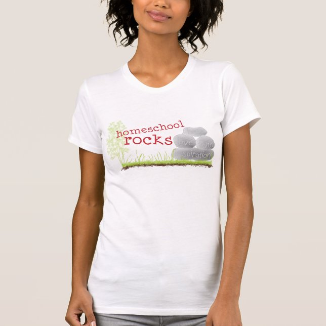 Camiseta cristiana del homeschool - rocas de (Anverso)
