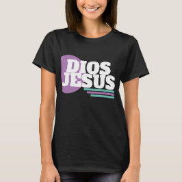 Camiseta Cristiana Dios Fe Geométrica Púrpura Argo
