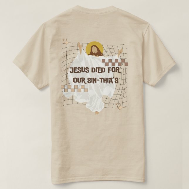Camiseta cristiana divertida (Reverso del diseño)