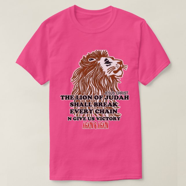 Camiseta cristiana El león de la tribu de Judá (Diseño del anverso)