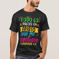 Camiseta cristiana en espanol Versiculo Ch