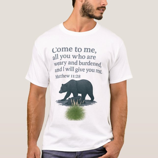 Camiseta cristiana Fe Sobre Miedo – Mateo (Anverso)