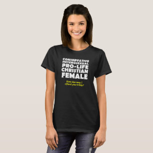 Camiseta Cristiana Femenina Pro-Vida Humorística
