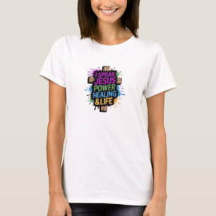 Camiseta cristiana: HABLO JESÚS; VIDA ENERGÉTICA