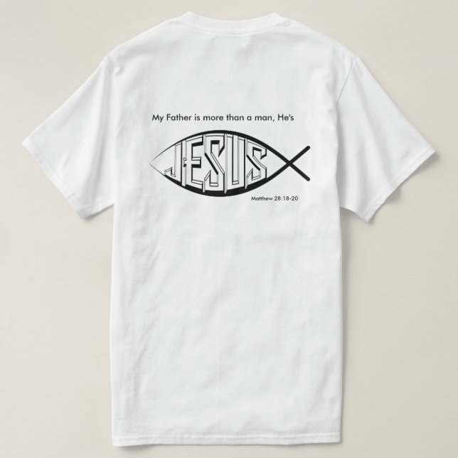 Camiseta cristiana Jesús (Reverso del diseño)