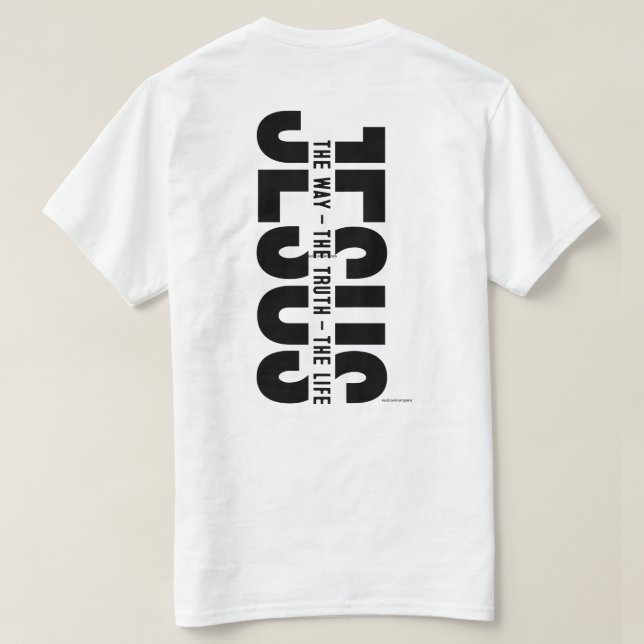 Camiseta Cristiana - Jesús en todo el camino (Reverso del diseño)