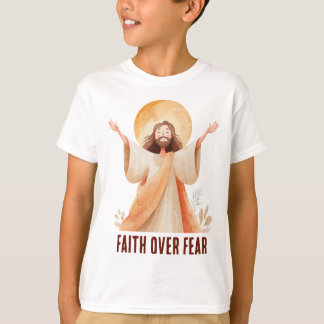 Camiseta cristiana Jesús Fe sobre Miedo