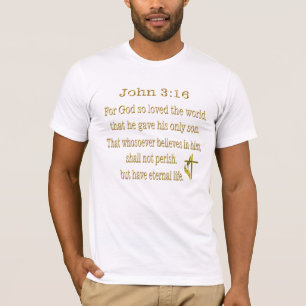 Camiseta cristiana John 3:16