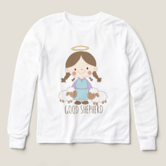 Camiseta cristiana linda del Buen Pastor para niño