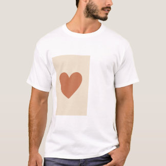 Camiseta cristiana minimalista de corazón pastel