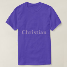 Camiseta cristiana morada para hombre