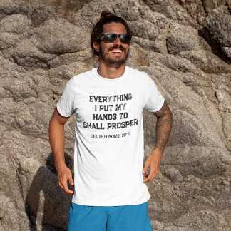 Camiseta cristiana para hombres prósperos