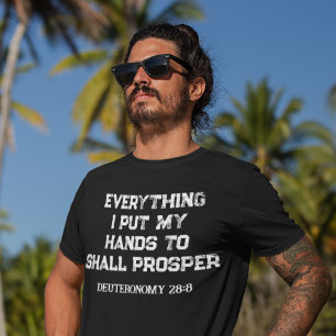 Camiseta cristiana para hombres prósperos