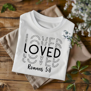 Camiseta cristiana para hombres y mujeres amada