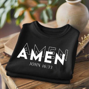 Camiseta cristiana para hombres y mujeres Amen