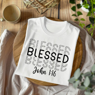 Camiseta cristiana para hombres y mujeres Bendita