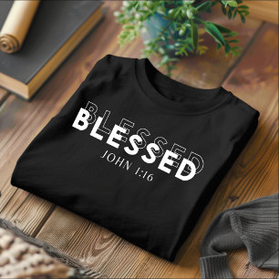 Camiseta cristiana para hombres y mujeres benditos