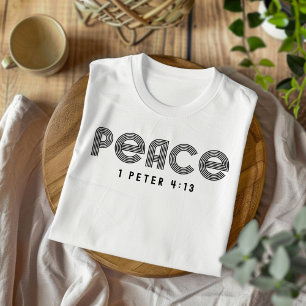 Camiseta cristiana para hombres y mujeres Paz