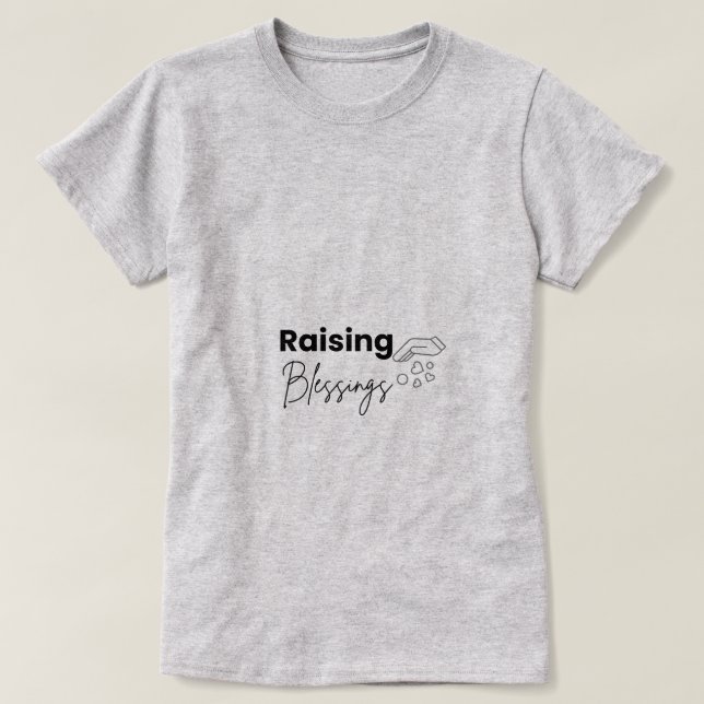 Camiseta cristiana para mamá que cría bendiciones (Diseño del anverso)