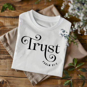 Camiseta cristiana para mujeres y niños de confian