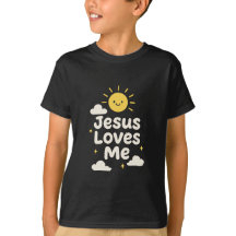 Camiseta cristiana para niños lindos Jesús me ama